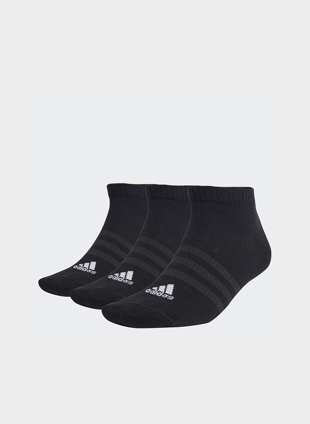 CALZA THIN AND LIGHT SPORTSWEAR LOW-CUT 3 PAIA UNISEX, BLK, large