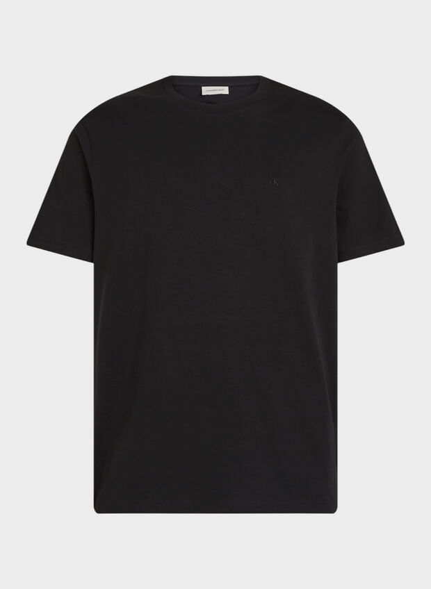 T-SHIRT LOGO RICAMO, UB1 BLK, large