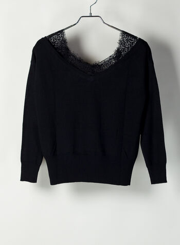 MAGLIA DETTAGLI IN PIZZO SPALLE SCOPERTE, JBLK BLK, small