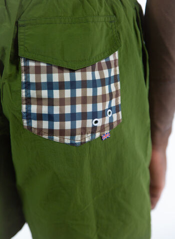 COSTUME BOXER POCKET CHECK, 06 ARMY GREEN, small