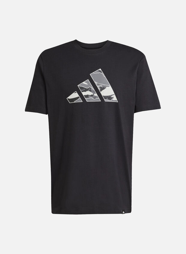 T-SHIRT CAMO LOGO GRAPHIC TEE, BLK, large