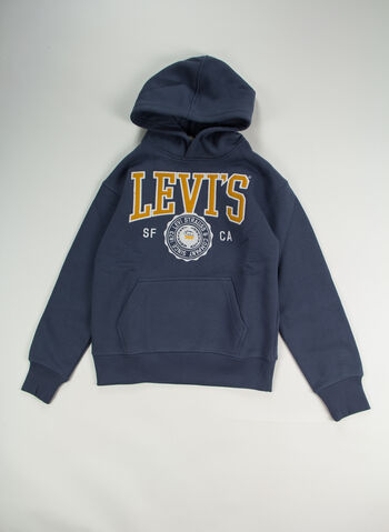 FELPA HOODIE CON LOGO RAGAZZO, C1E INDIGO, small