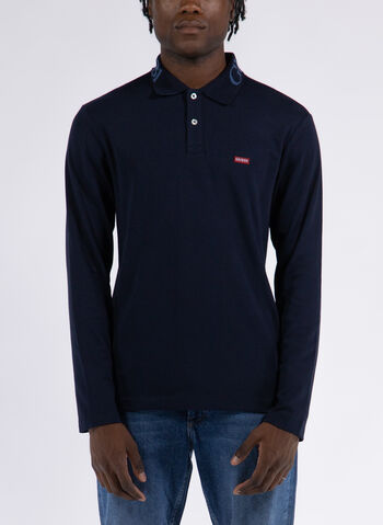 POLO A MANICHE LUNGHE SLIM FIT, G7V2 NVY, small