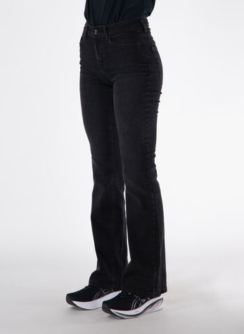 JEANS ANN FLARED, WASHED BLACK, small