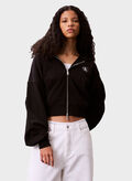 FELPA FULL ZIP MICRO LOGO, UB1 BLK, thumb