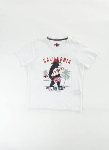 T-SHIRT CALIFORNIA RAGAZZO, 001A WHITE, small