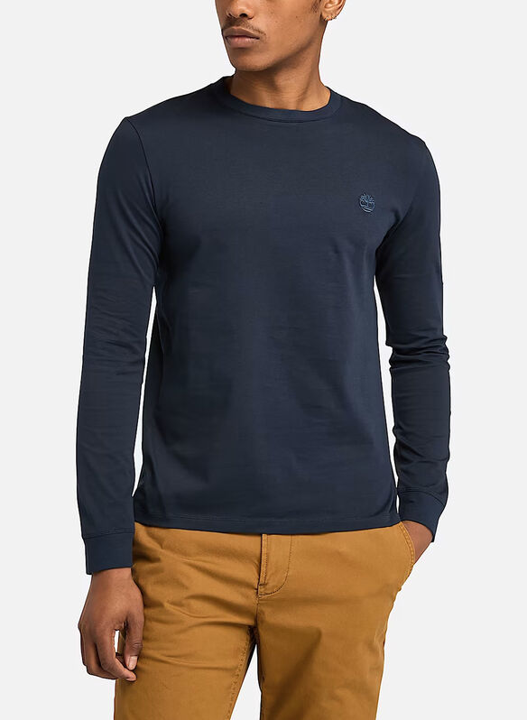 T-SHIRT DUNSTAN RIVER MANICHE LUNGHE, NVY, medium