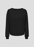 FELPA SCARLET GIROCOLLO STRASS, BLACK, thumb