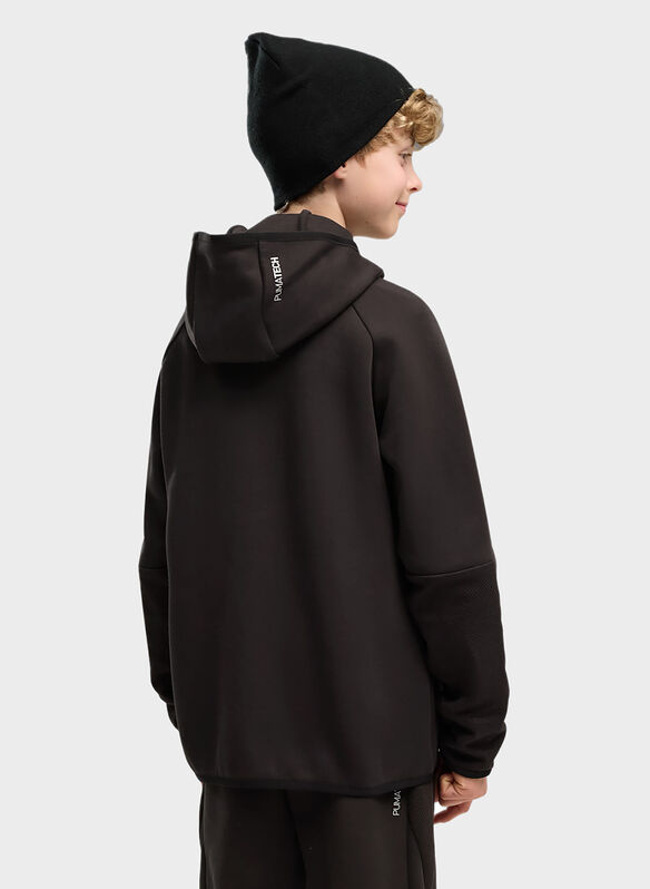 FELPA FD TECH FULL ZIP RAGAZZO, 01 BLK, medium
