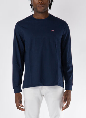 T-SHIRT LONG SLEEVE MICRO LOGO, 0001 NVY, small