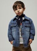 CAMICIA JEANS BLUE BAMBINO, MEDIUM BLUE DENIM, thumb