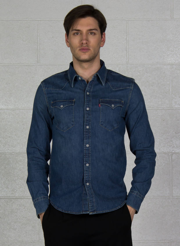 CAMICIA JEANS, 0300STONE, large