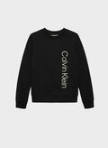 FELPA GIROCOLLO GRAPHIC LOGO RAGAZZO, BEH BLK, thumb