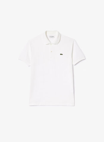 POLO TAGLIO CLASSICO IN PETIT PIQUE, 001 WHT, small