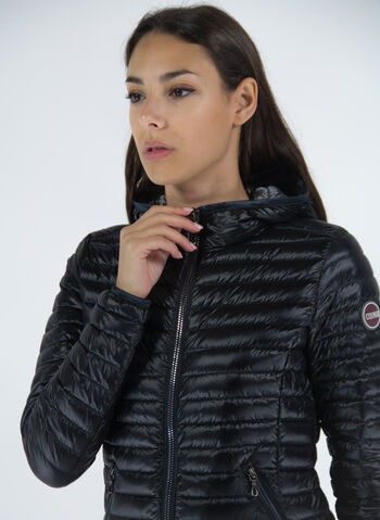 PIUMINO LEGGERO CON CAPPUCCIO, 99 BLK, small