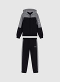 TUTA COLOR BLOCK RAGAZZO, UC001 BLKGREY, thumb