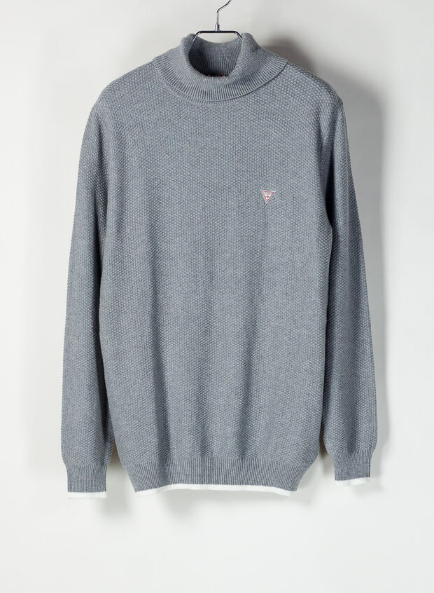 GUESS MAGLIONE COLLO ALTO Grigio Uomo | Sport85