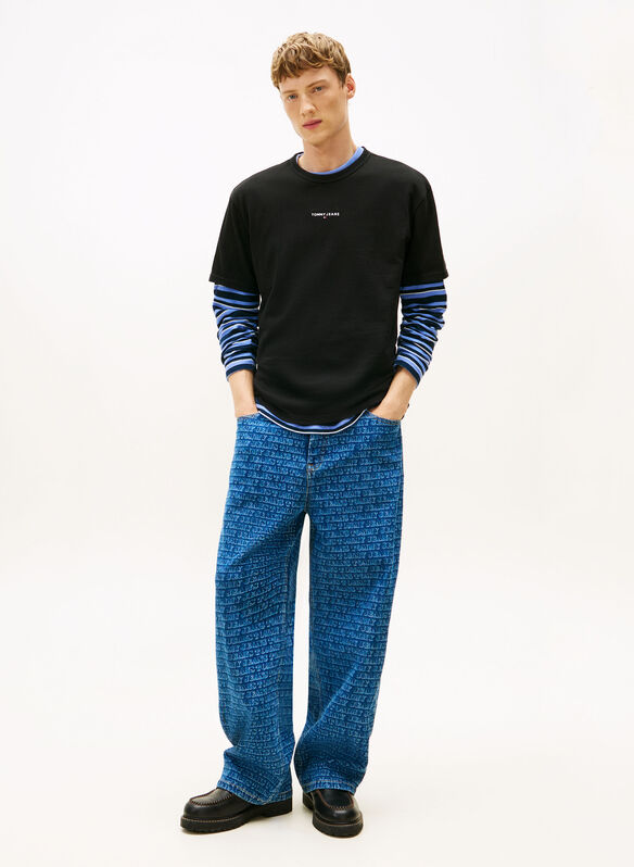 T-SHIRT TJM LINEAR, BDS BLK, medium