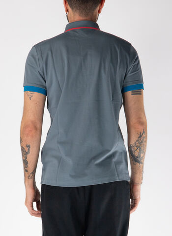 POLO A MANICA CORTA NRAY CON BORDINO IN PIQUET, G04968 NEW GREY, small