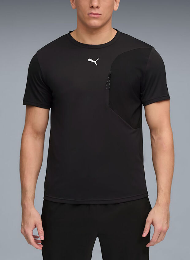 MAGLIA IN JACQUARD POCKET TEE, 01 BLK, large