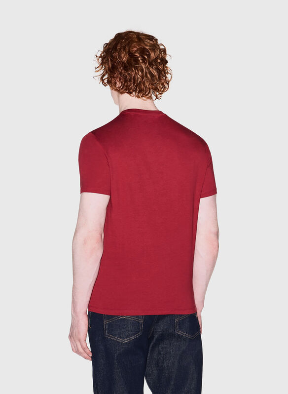T-SHIRT SLIM FIT IN COTONE, U5101 WINERY, medium