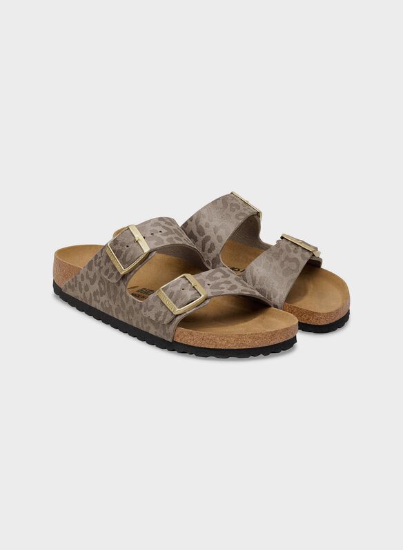 CIABATTA ARIZONA LEOPARD 2 FIBBIE, - TAUPE, medium