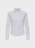 CAMICIA EVORA STRASS, BRIGHT WHITE, thumb