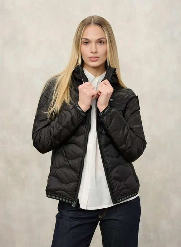 PIUMINO CON CAPPUCCIO CAMELIA, 999 BLK, medium