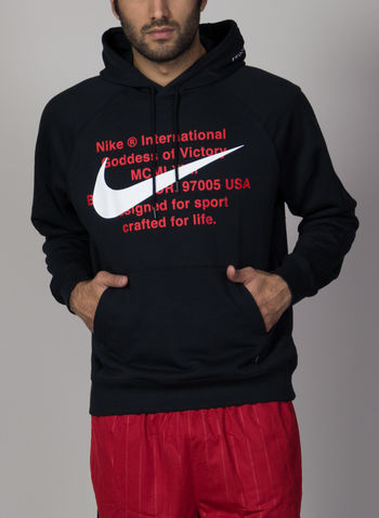 FELPA SWOOSH CON CAPPUCCIO, 010BLK, small