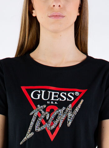 T-SHIRT ICON STRASS, JBLK BLK, small