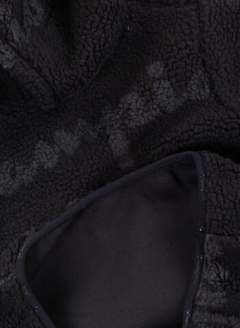 PILE TEDDY CON CAPPUCCIO CHIUSO ALLOVER RAGAZZA, KL001 BLK, small