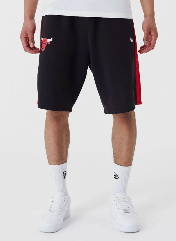 SHORTS NBA CHICAGO BULLS MESH, BLK, large