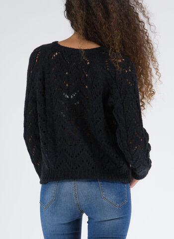 CARDIGAN TRAFORATO, NERO, small