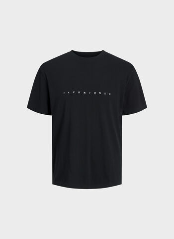 T-SHIRT SHORTSLEEVE LETTERING LOGO, BLACK, small