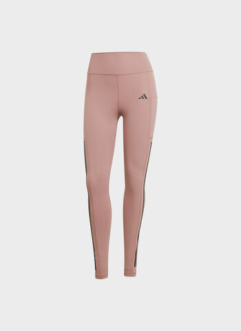 LEGGINGS OPTIME 3-STRIPES, ROSE, small