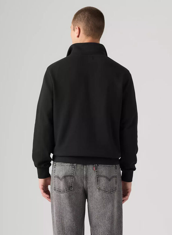 FELPA 1/2 ZIP LOGO TONAL, 0016 BLK, medium