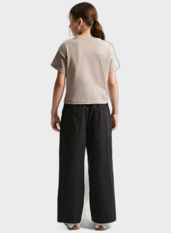 T-SHIRT ESS MICRO LOGO RAGAZZA, 211 CREMA, medium