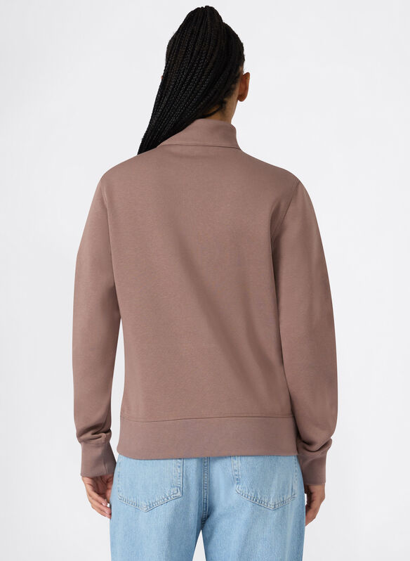 FELPA HERITAGE FULL ZIP, MS513 CIOCCOLATO, medium