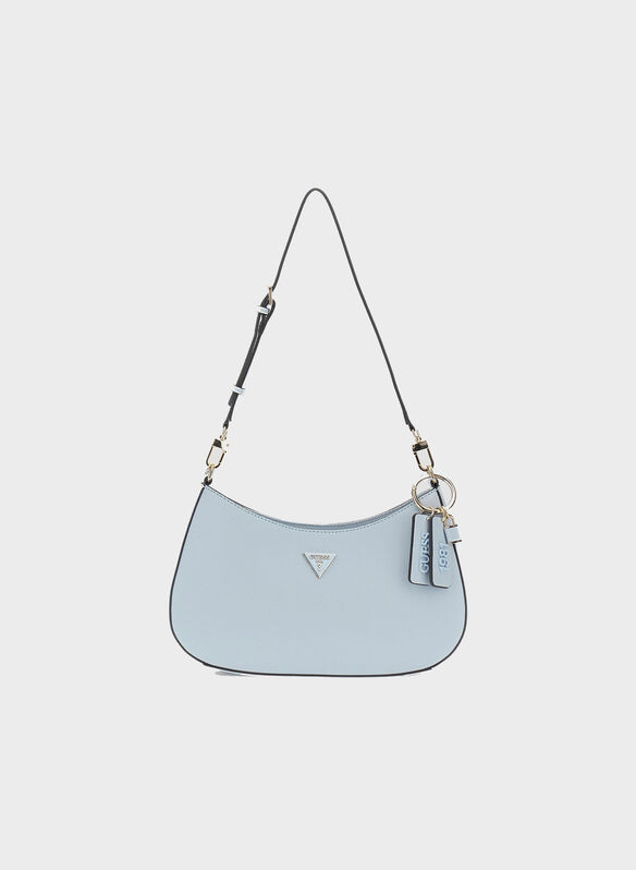 BORSA A SPALLA NOELLE SAFFIANO, CELESTE, medium