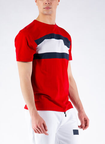 T-SHIRT COLORBLOCK IN COTONE, 193RED, small