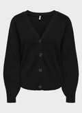 CARDIGAN SITERI V BOTTONI, BLACK, thumb