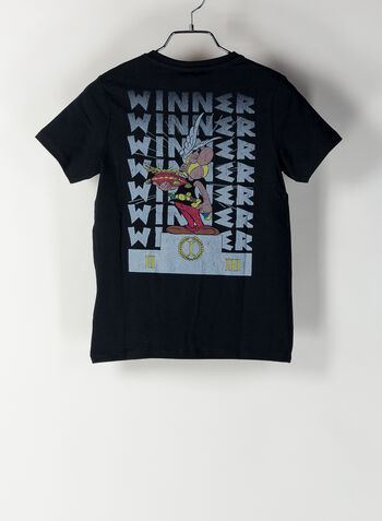 T-SHIRT ASTERIX RAGAZZO, BLK, small