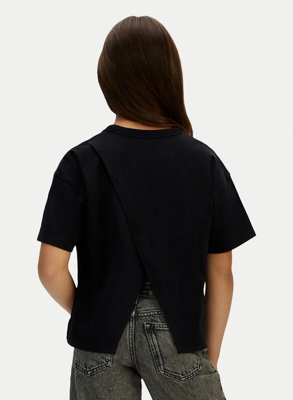 T-SHIRT BOXY APERTURA, BEH BLK, medium