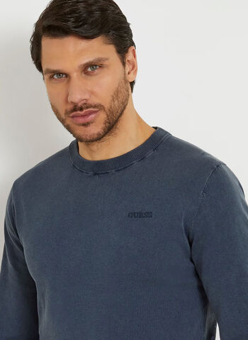 MAGLIONE CON LOGO LATERALE RICAMATO, G7K5 NVY, small