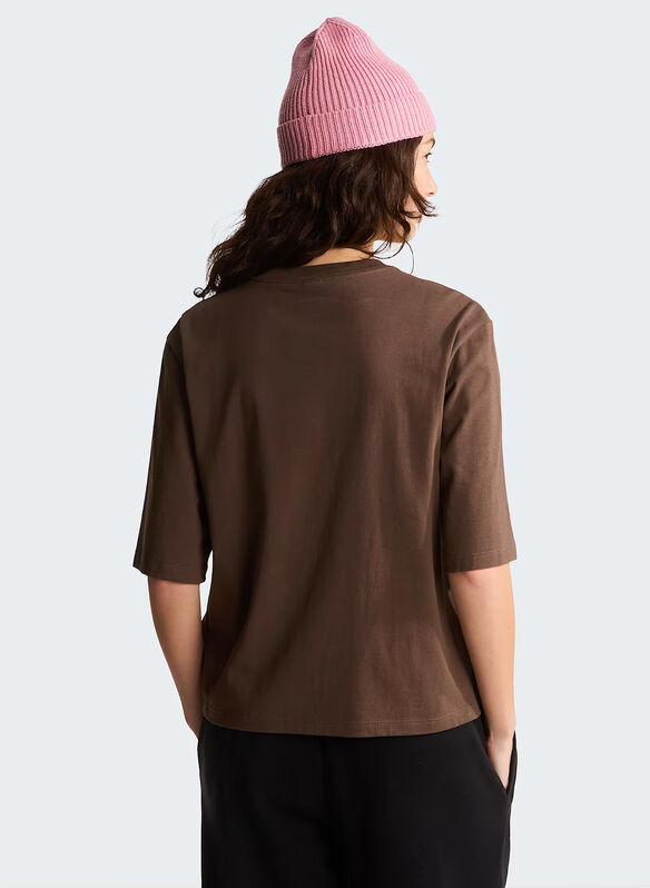 T-SHIRT CROP, - CHOCOLATE, medium