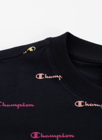 T-SHIRT LOGO ALL OVER RAGAZZA, KL001 BLK, small