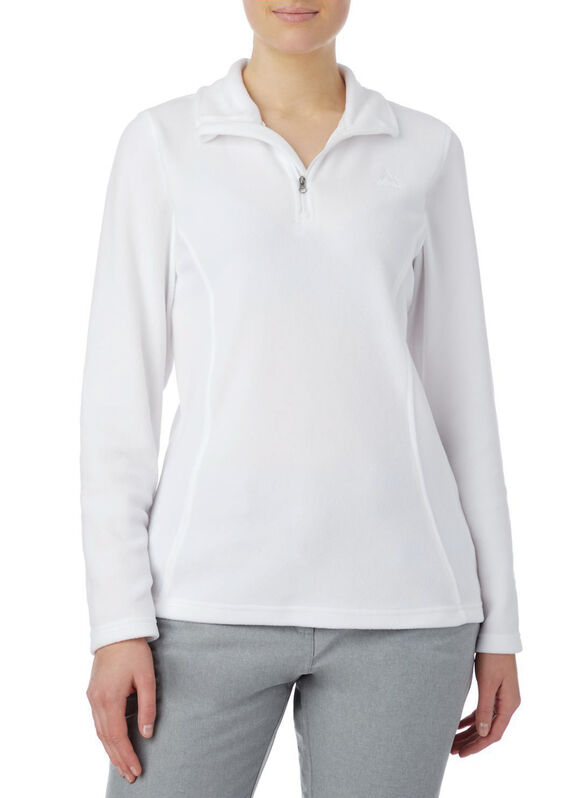 MAGLIA IN PILE AMARILLO 1/2 ZIP, 001 WHT, medium