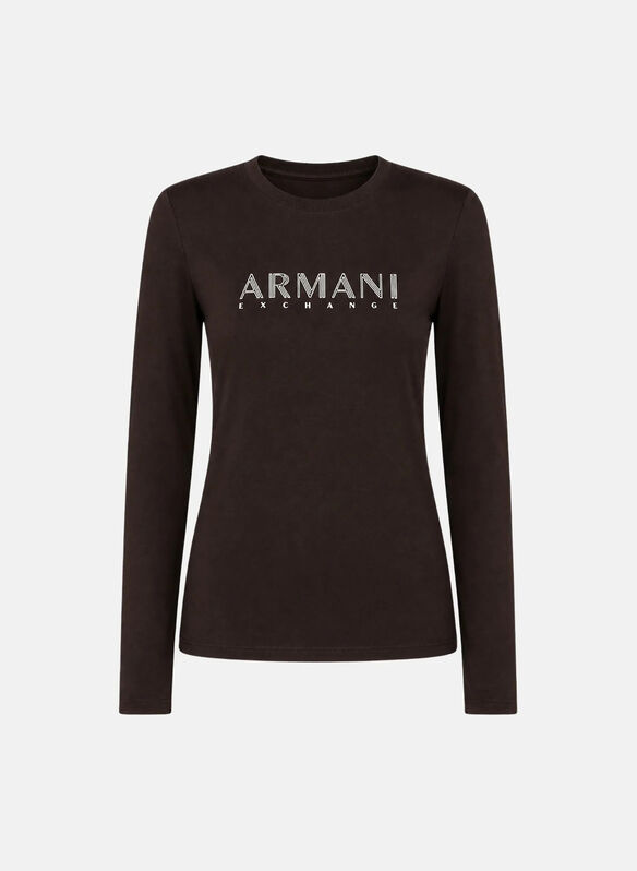 T-SHIRT LOGO, U6032 BROWN, medium