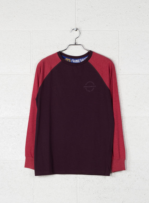 T-SHIRT STAMPA SMALL, BURGUNDY, large
