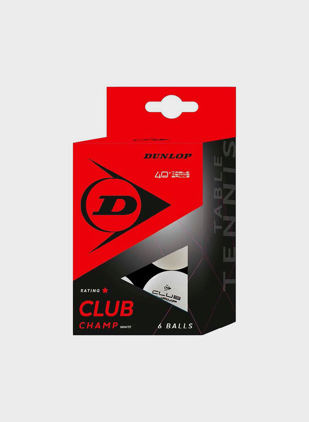 CONFEZIONE 6 PALLINE PING PONG 40+ CLUB CHAMP, WHT, large